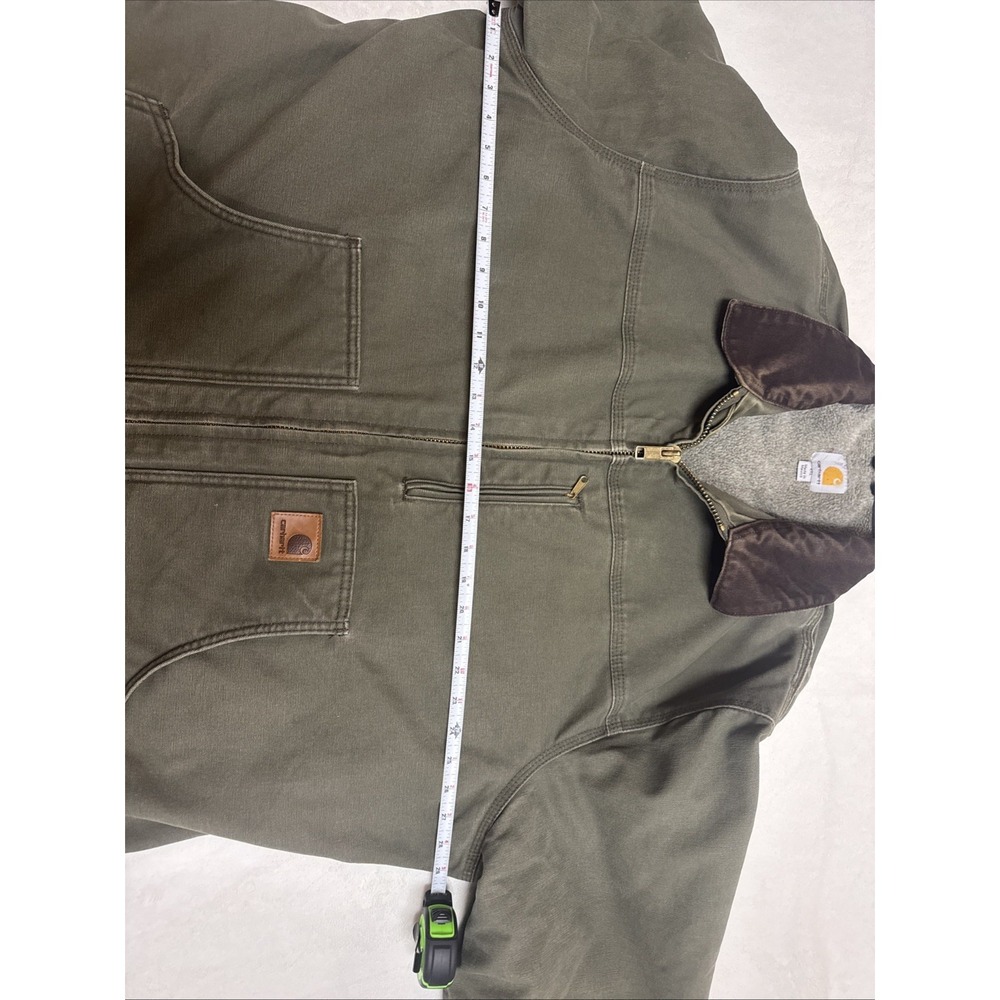 Vintage Carhartt Sherpa Jacket‎ C61 ARG Size 2XL Army Green - Picture 5 of 16